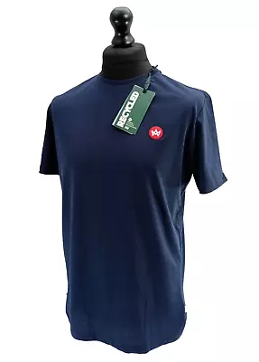 Buy Kronstadt Denmark - Mens Timmi Cotton T Shirt - Navy Blue, Size Large • 13.95£