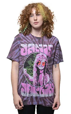 Buy Janis Joplin T Shirt Pink Shades Logo New Official Unisex Tie Dye Purple • 17.95£