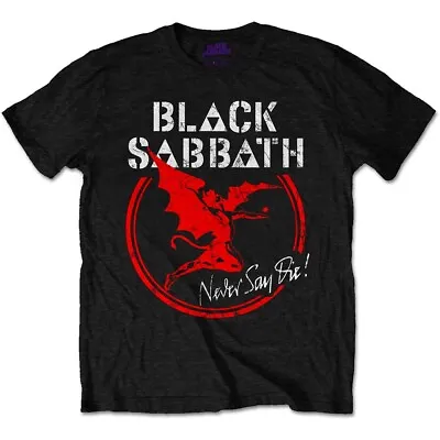 Buy Black Sabbath Archangel Never Say Die Official Mens Black T-Shirt Ozzy Osbourne • 13.95£