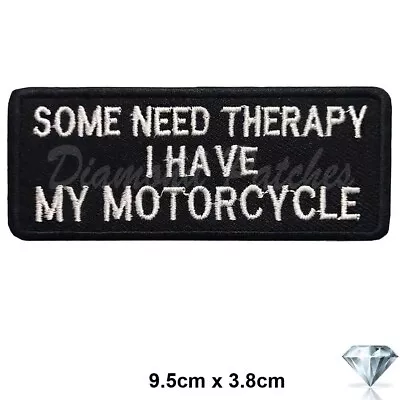 Buy Some Need Therapy Motorbike Embroidery Patch Iron Sew On Fashion Badge Biker • 2.49£