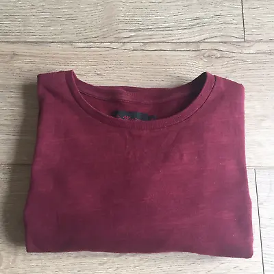 Buy Dr Martens Mens Tshirt Size Medium Burgundy Long Sleeve Top • 24.35£