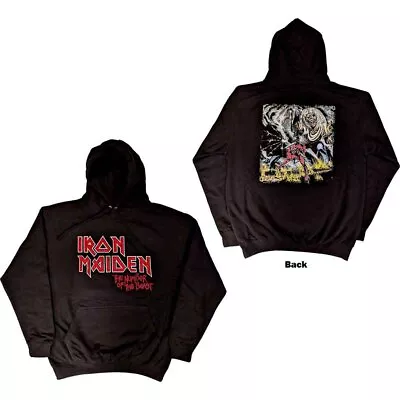 Buy Iron Maiden 'Number Of The Beast Vintage Logo Faded Edge' Pullover Hoodie - NEW • 29.99£
