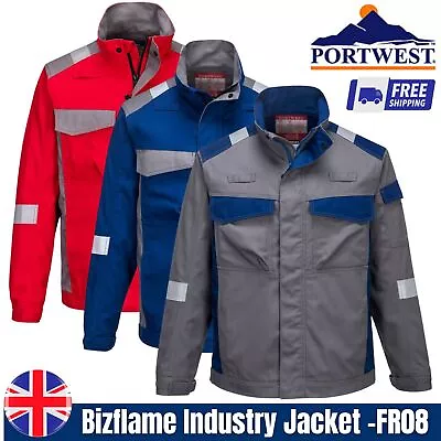 Buy PORTWEST Bizflame Contrast Industry Ultra Protection Flame Resistant Jacket FR08 • 17.99£