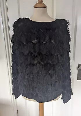 Buy Reiss Black Faris Hairy Wow Top Xs/s Excellent Condition • 19.99£