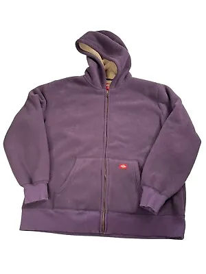 Buy Dickies  2XL Purple Hoodie Soft Thick Fleece Jacket Sweatshirt Full Zip • 28.34£