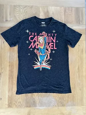 Buy Marvel The Mighty Captain Marvel Shirt Size L (42/44) Black With White Speckles • 9.99£
