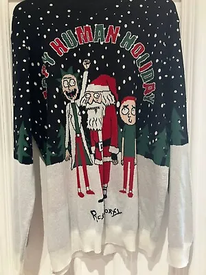 Buy Rick And Morty Christmas Jumper Size XXL 2XL Extra Extra Large • 18£