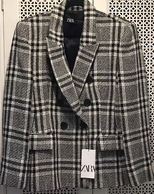 Buy Zara Check Blazer Jacket Size XL *New With Tags* • 40£