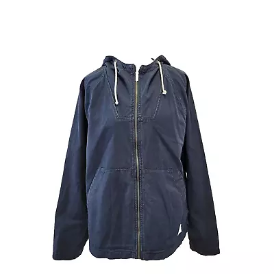 Buy Vans Jacket Navy Blue Hooded Jacket UK Women's Large EU 40 • 4.99£