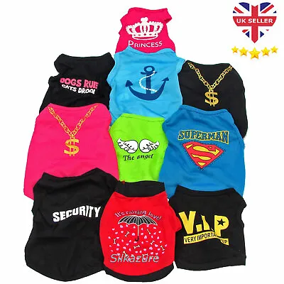Buy Small Dog T-Shirt Vest Pet Puppy Cat Summer Clothes Coat Top Outfit Costume UK  • 3.99£