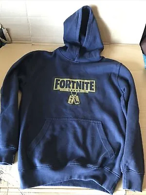 Buy Boys Fortnite Hoodie Navy Blue Pit To Pit 17” Length 22” From Shoulder • 4.99£