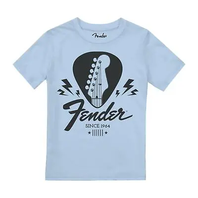 Buy Fender Boys T-shirt Guitar Pick Top Tee 3-13 Years Official • 9.99£