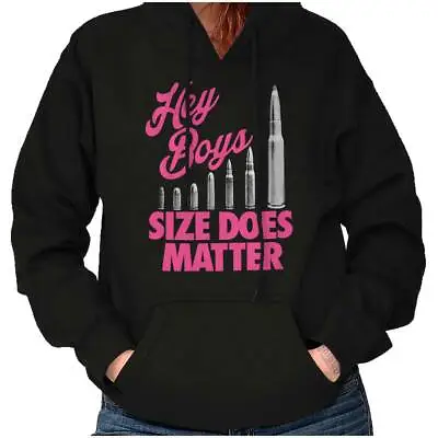 Buy Funny Size Does Matter Bullets Gun Girl 2A Womens Hooded Sweatshirts Hoodies • 28.41£