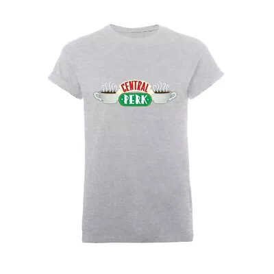 Buy FRIENDS - CENTRAL PERK (ROLLED SLEEVE) GREY T-Shirt X-Large • 6.17£
