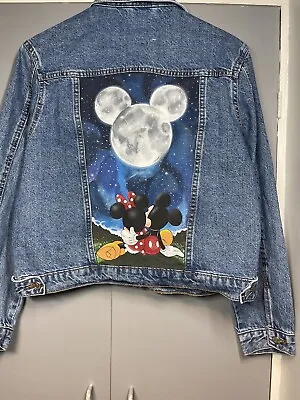Buy Custom Woman Denim Jacket Disney Size L • 150£