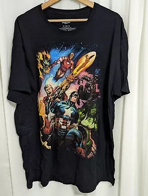 Buy Marvel Avengers T-Shirt Short Sleeve Graphic Print Black Mens XL • 9.99£