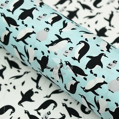 Buy Penguin Fun Kids Children 100% Cotton Fabric | Quilting Clothing Metre • 4.75£