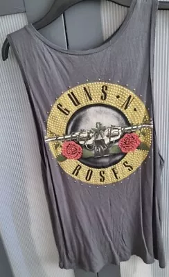 Buy Guns N Roses Vest Rare Rock Band Merch Tee Tank Top Size 8 T Shirt Axl Rose • 14£