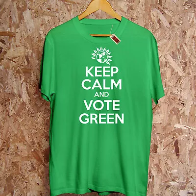 Buy Keep Calm And Vote GREEN Party General Election T-Shirt 2 Colours - To 5XL • 11.95£
