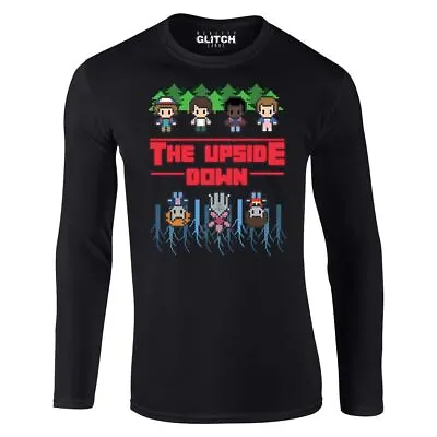 Buy 8-Bit Upside Down Long Sleeve Men's T-Shirt - Netflix TV Horror • 15.99£
