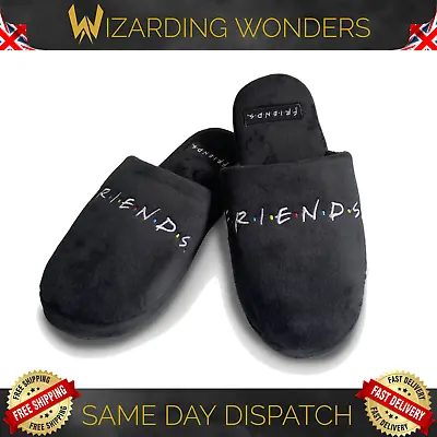 Buy Friends TV Show Ladies Slippers Black Logo Womens UK 5-7 Official Gift • 13.92£