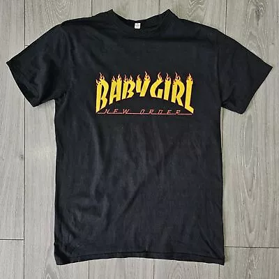 Buy Baby Girl New Order T-shirt Black Band Tee Graphic Print Size Medium • 14.95£