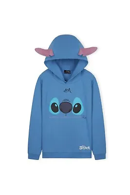 Buy Disney Kids Boys Stitch Over The Head Hoodie Longsleeved Sweatshirt • 19.49£