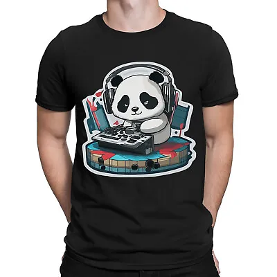 Buy Panda DJ Headphones Cool Music Animal Gift Idea Funny Novelty Mens T-Shirts #DNE • 9.99£