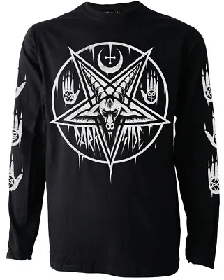 Buy Pentagram Baphomet Long Sleeve T-Shirt, Gothic, Satanic, Supernatural, Darkside • 19.95£