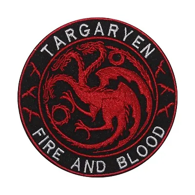 Buy Game Of Thrones Targaryen Logo Patch Iron On Patch Sew On Embroidered Patch • 2.49£