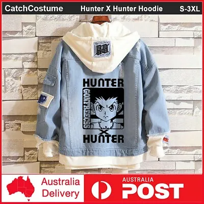 Buy Hunter X Hunter Denim Jacket Hoodie Anime Cosplay Sweatshirt Hooded Coat Unisex • 36.02£