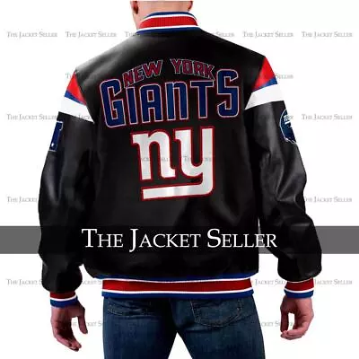 Buy NFL New York Giants Leather Jacket For Men And Women • 155.08£