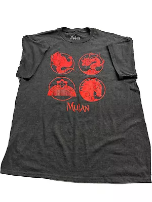 Buy Disney Mulan T-shirt Grey Red NEW (No Tags) Cotton/Poly Adult LARGE  • 12.82£