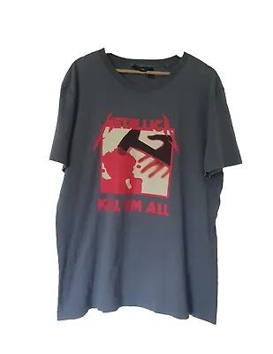 Buy Metallica T-Shirt Mens L Large Short Sleeve Cotton Faded Black Kill Em All Music • 15.49£