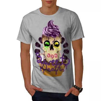 Buy Wellcoda Sweet Death Cupcake Mens T-shirt, Candy Graphic Design Printed Tee • 17.99£