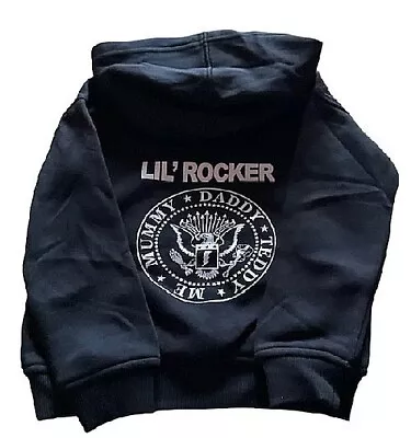 Buy LIL ROCKER Ramones Black Hoodie 1-2 Years Darkside  Clothing NEW Stock Clearance • 15£