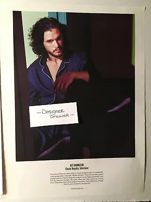 Buy Kit Harington Of Game Of Thrones Magazine Photo In Derek Rose Blue Pajamas  • 11.29£