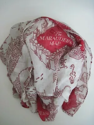 Buy Harry Potter Marauder's Map Infinity Loop Scarf, Red And White, 25   Wide • 12.54£
