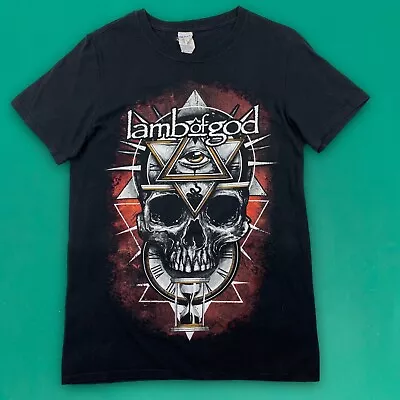 Buy Lamb Of God Graphic Print T-Shirt Skull Logo Tee Black Small • 14.99£