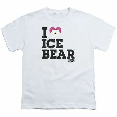 Buy We Bare Bears Heart Ice Bear Kids Youth T Shirt Licensed Cartoon Tee White • 13.04£
