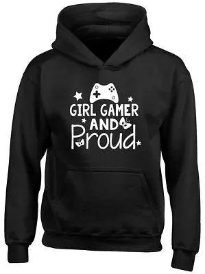 Buy Girl Gamer And Proud Kids Childrens Hooded Top Hoodie • 14.99£