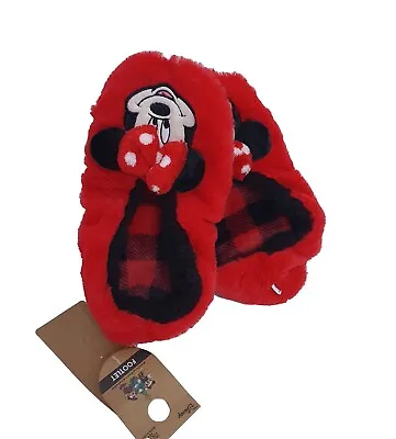 Buy Christmas Disney Minnie Mouse Red Womens Footlet Fleece Socks Primark Size UK6-8 • 9.95£
