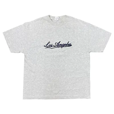 Buy Los Angeles T-Shirt Spell Out Vintage Grey Mens XL • 19.99£