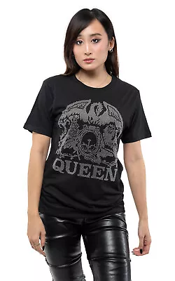 Buy Queen Diamante Classic Crest T Shirt • 18.95£