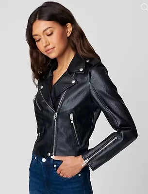 Buy BLANKNYC1 Vegan Leather Motorcycle Jacket Women's Large Onyx Full Zip New W/Tags • 33.07£