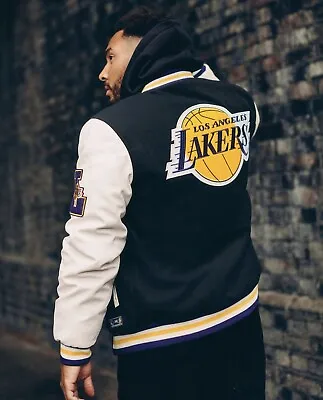 Buy NBA LA Lakers Varsity Basketball Jacket Mens UK Sizes XS-3XL • 69.99£