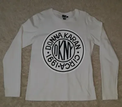 Buy RARE Opening Ceremony DKNY Donna Karen New York RRP: £145 White Tshirt 90s Small • 124.72£