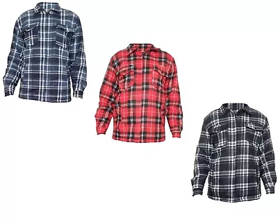 Buy Mens Sherpa Fleece Check Lumberjack Jacket Plaid Charles Norton Shirt • 22£