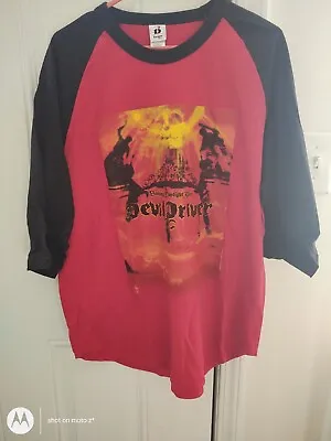 Buy 2006 Devil Driver Burning Daylight Tour Badger Raglan Shirt Large • 28.91£