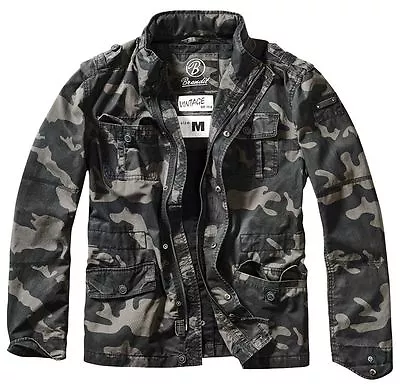 Buy Brandit Jacket Men's Jacket Military Half Season Britannia Jacket Darkcamo • 100.13£